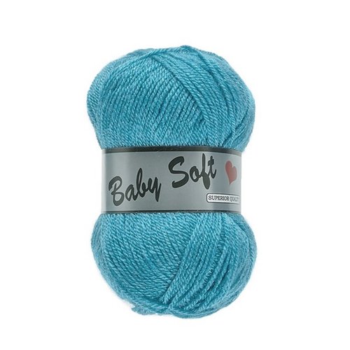 1 pelote de laine acrylique 50 g lammy baby soft bleu 048