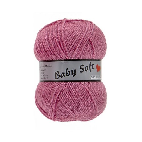 1 pelote de laine acrylique 50 g lammy baby soft rose foncé 730