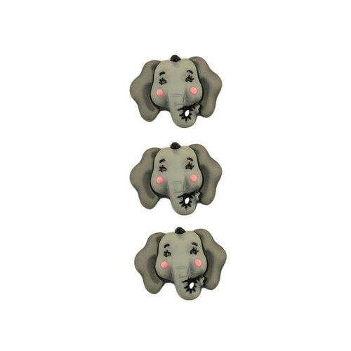 3 boutons fantaisies scrapbooking décoration elephant