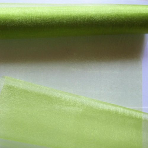1 mètre de tissu organza couture scrapbooking décoration 1 m x 28 cm vert