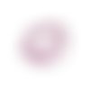 Fil de 47 perles ronde naturelle 8 mm oeil de chat rose f002258
