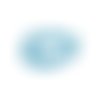 Fil de 63 perles ronde naturelle 6 mm oeil de chat bleu f00227