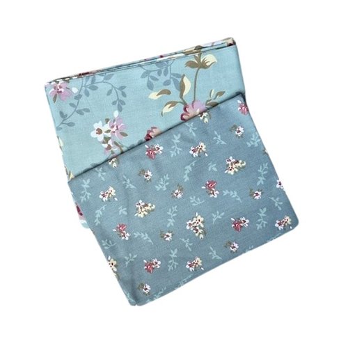Lot de 2 coupons tissu patchwork coton couture 50 x 80 cm fleuri a