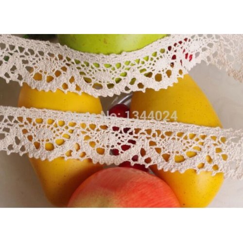 2 m de ruban dentelle galon coton vintage 4 cm ecru dente130