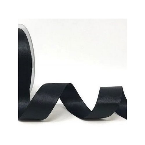 2 m de ruban satin double face 1.5 cm couture scrapbooking décoration noir