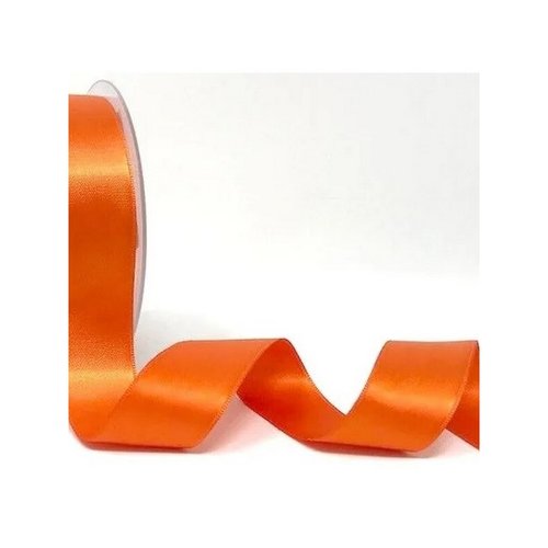 2 m de ruban satin double face 1.5 cm couture scrapbooking décoration orange