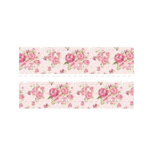 1 m de ruban satin imprimé 2,5 cm couture scrapbooking rose 11