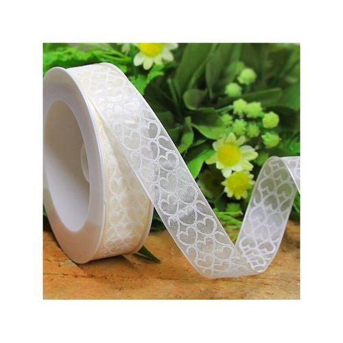 1 m de ruban galon fantaisie 2.5 cm couture scrapbooking coeur mariage