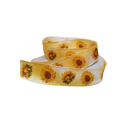 1 m de ruban galon fantaisie 2.5 cm couture scrapbooking tournesol
