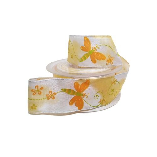 1 m de ruban galon fantaisie 4 cm couture scrapbooking libellule