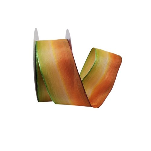1 m de ruban galon fantaisie 4 cm couture scrapbooking degrade orange vert