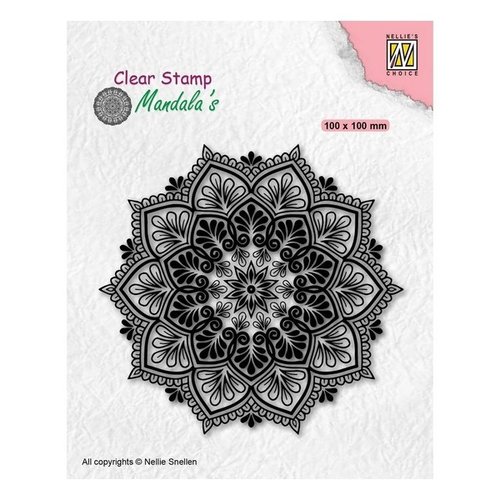 Tampon transparent clear stamp scrapbooking nellie s choice star flower 006