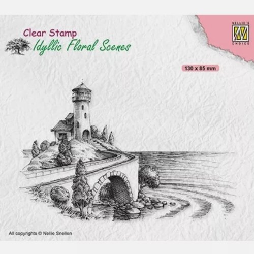 Tampon transparent clear stamp scrapbooking nellie s choice phare bord de mer 037