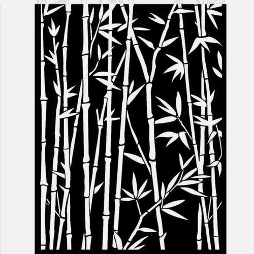 Pochoir plastique souple réutilisable mix media 20 x 15 cm stamperia bamboo 17