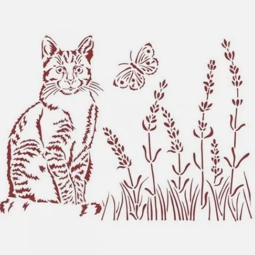 Pochoir plastique souple réutilisable mix media 15 x 20 stamperia cat 309