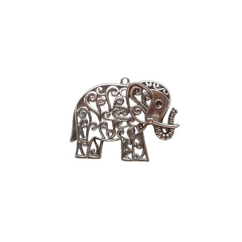 1 breloque charm argentées fabrication bijoux elephant