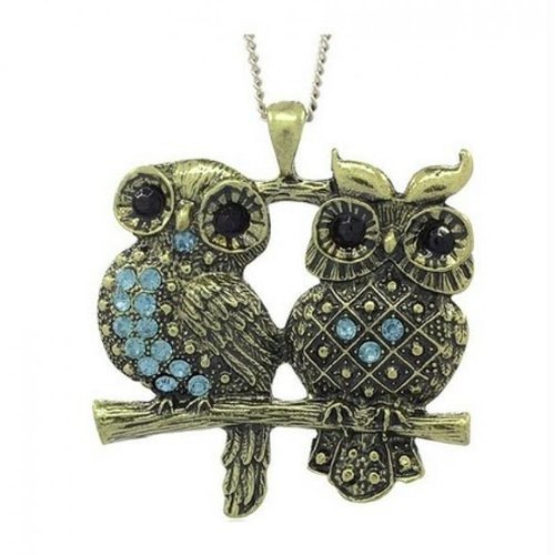 1 breloque charm bronze et strass fabrication bijoux 2 chouettes