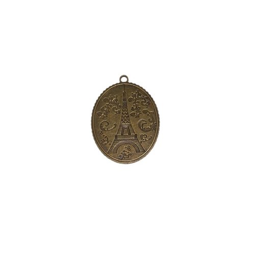 1 breloque charm bronze fabrication bijoux medaille paris