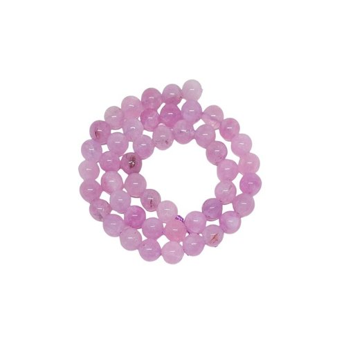 Fil de perles ronde en pierre naturelle 8 mm angelite rose