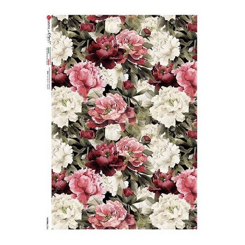 1 feuille de papier de riz 22,5 x 32 cm découpage collage paper designs tapisserie de fleur 0224