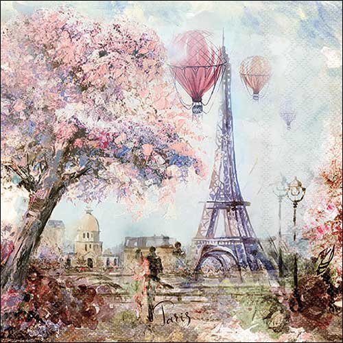 2 serviettes en papier 33 x 33 cm découpage collage paris d 104 xl