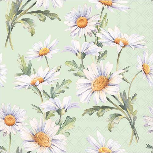 2 serviettes en papier 33 x 33 cm découpage collage fleur margeuritte f 830