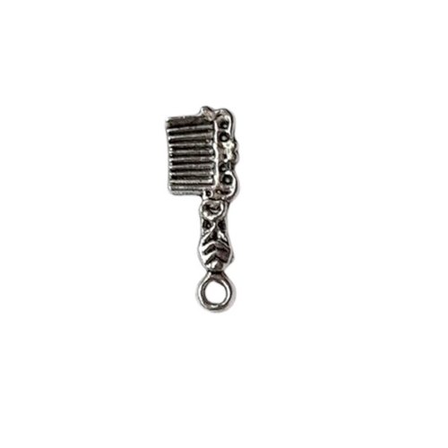 8 breloques charms argenté vieilli fabrication bijoux peigne