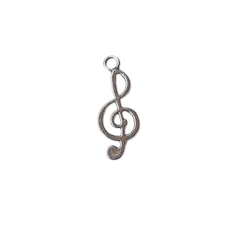 10 breloques charms argenté vieilli fabrication bijoux clef de sol