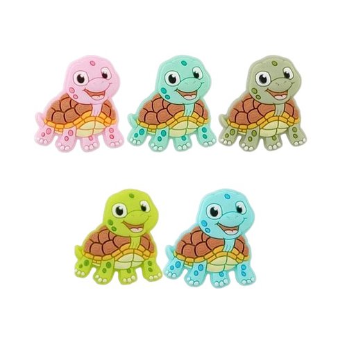 1 perle en silicone attache tétine, bijoux fantaisies, porte clefs tortue