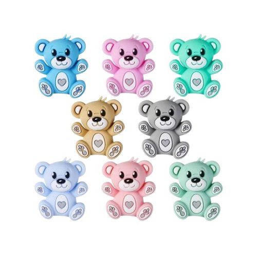 1 perle en silicone attache tétine, bijoux fantaisies, porte clefs renard