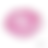 Fil de 95 perles ronde de verre transparent mat givré 8 mm fabrication bijoux rose
