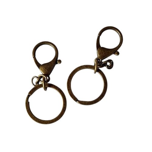 2 supports fabrication porte clefs couleur bronze suppc 100