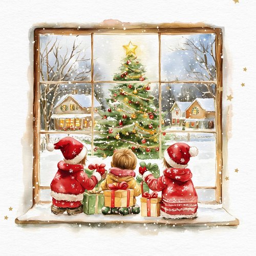 2 serviettes en papier 33 x 33 cm découpage collage enfant sapin noel n 708