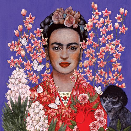 2 serviettes en papier 33 x 33 cm découpage collage frida d 107 xl