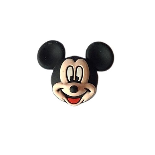 1 perle en silicone attache tétine, bijoux fantaisies, porte clefs mickey