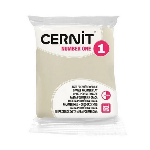 Pâte polymère opaque à cuire pâte à modeler pain de 56g cernit number one vanille 730