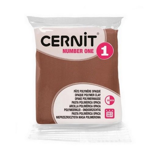 Pâte polymère opaque à cuire pâte à modeler pain de 56g cernit number one taupe 812