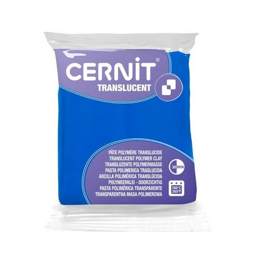 Pâte polymère  à cuire pâte à modeler pain de 56g cernit translucide saphir 275