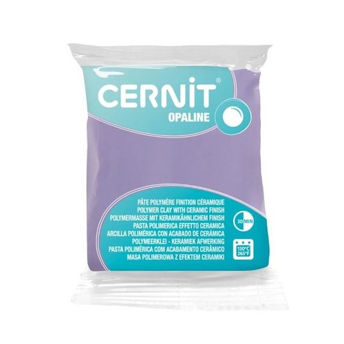 Pâte polymère semi opaque à cuire pâte à modeler pain de 56g cernit opaline lilas 931