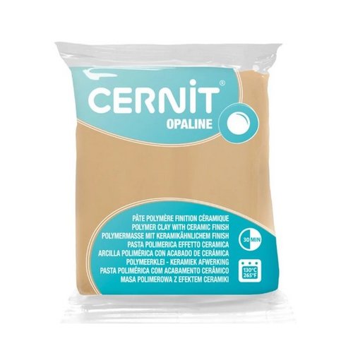 Pâte polymère semi opaque à cuire pâte à modeler pain de 56g cernit opaline beige sable 815