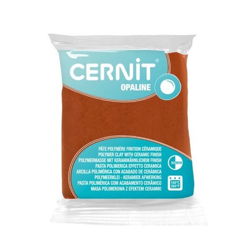 Pâte polymère semi opaque à cuire pâte à modeler pain de 56g cernit opaline caramel 807