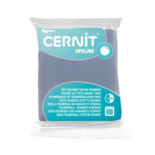 Pâte polymère semi opaque à cuire pâte à modeler pain de 56g cernit opaline bleu gris 223