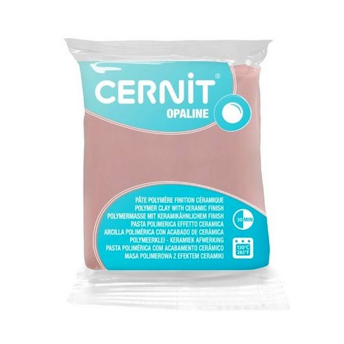 Pâte polymère semi opaque à cuire pâte à modeler pain de 56g cernit opaline rose 475