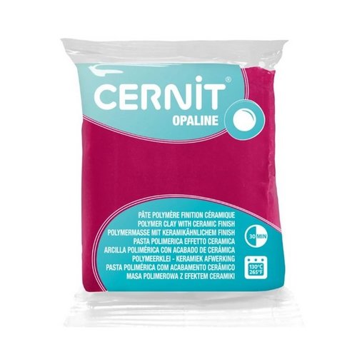 Pâte polymère semi opaque à cuire pâte à modeler pain de 56g cernit opaline magenta 460