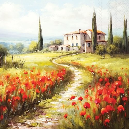 2 serviettes en papier 33 x 33 cm découpage collage nature mas coquelicot n 232