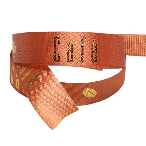 2 m de ruban galon fantaisie polyester 15 mm couture scrapbooking café