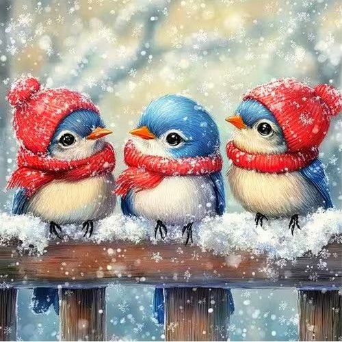 2 serviettes en papier 33 x 33 cm découpage collage noel oiseau barriere noss 708