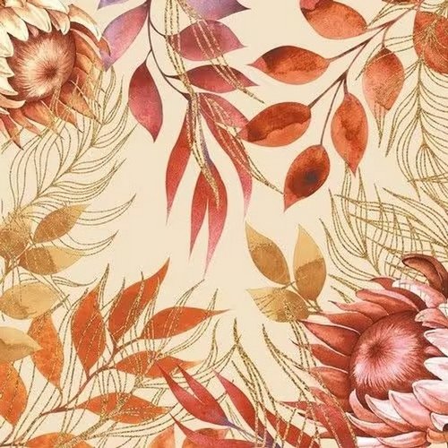 2 serviettes en papier 33 x 33 cm découpage collage nature feuille automne nss 105