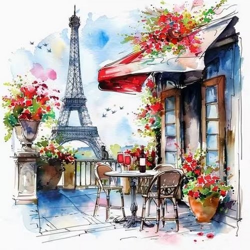 2 serviettes en papier 33 x 33 cm découpage collage cafe de paris dss 104