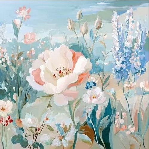 2 serviettes en papier 33 x 33 cm découpage collage peinture de fleurs flss 204